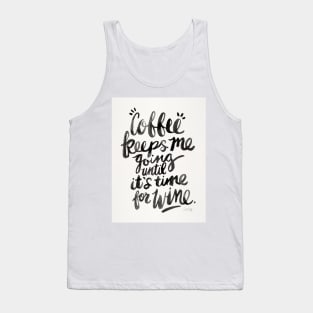 Black Coffee and Wine Tank Top